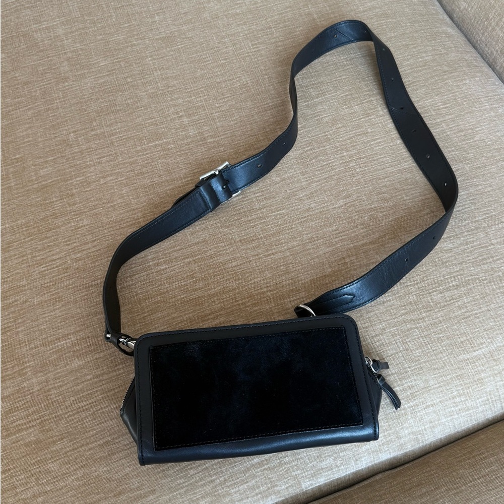 Rag & bone Capture Crossbody leather and suede black bag